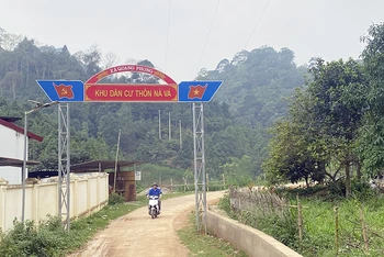 Nhờ sự tiên phong, gương mẫu của các đảng viên, đường vào thôn Nà Vả, xã Quang Phong (huyện Na Rì, Bắc Kạn) được bê-tông hóa.