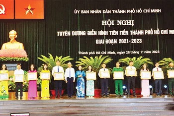 Lễ tuyên dương điển hình tiên tiến Thành phố Hồ Chí Minh giai đoạn 2021-2023.