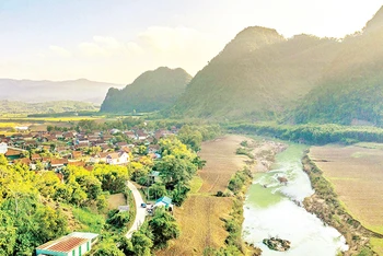 Một góc làng du lịch Tân Hóa, huyện Minh Hóa, tỉnh Quảng Bình.
