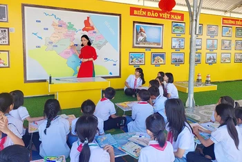 Mô hình trải nghiệm giáo dục lịch sử địa phương ở Trường tiểu học Đỉnh Bàn.