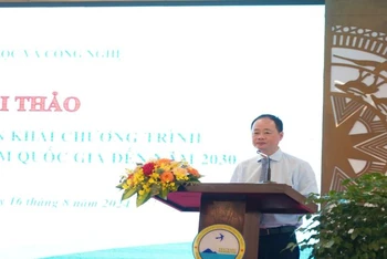 Thứ trưởng Khoa học và Công nghệ Trần Hồng Thái phát biểu tại hội thảo.