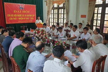 Đại hội chi bộ hội nghề cá ở xã Quỳnh Lập, thị xã Hoàng Mai (Nghệ An).