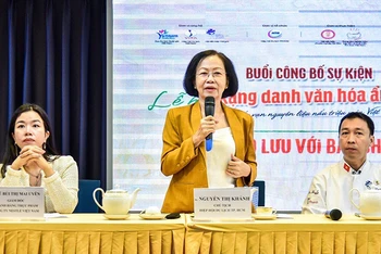 Đại diện Ban tổ chức thông tin về Lễ hội "Rạng danh văn hóa ẩm thực Việt".