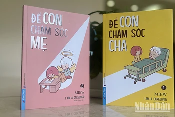 Bìa bộ sách "Để con chăm sóc cha-mẹ".