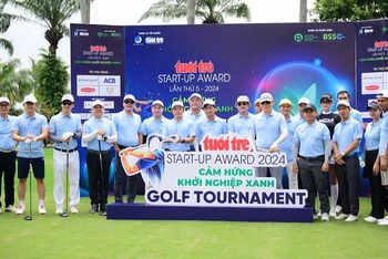 Các tay golf tham dự Giải Tuổi trẻ golf tournament 2024. (Ảnh: QUANG ĐỊNH) 