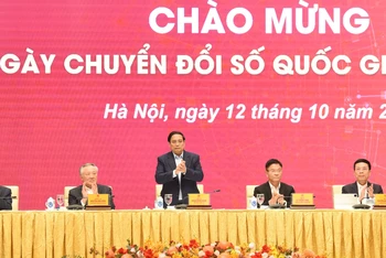 Thủ tướng Phạm Minh Chính dự và phát biểu Ngày Chuyển đổi số quốc gia (10/10) năm 2024.