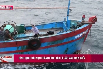 Bình Định cứu nạn thành công tàu cá gặp nạn trên biển