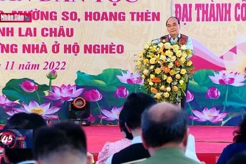 Chủ tịch nước dự Ngày hội Đại đoàn kết dân tộc tại Lai Châu
