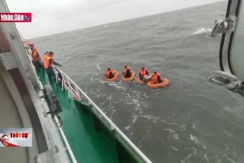 Cứu hộ thành công 13 thuyền viên gặp nạn trên biển