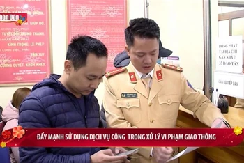 Đẩy mạnh sử dụng dịch vụ công trong xử lý vi phạm giao thông