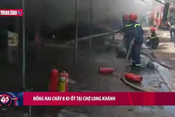 Đồng Nai cháy 8 ki-ốt tại chợ Long Khánh