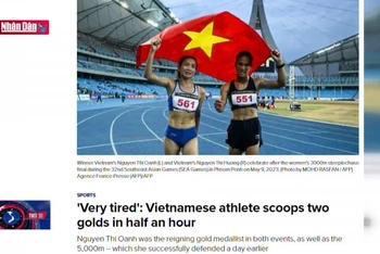 Báo chí quốc tế ca ngợi chiến thắng của vận động viên điền kinh Nguyễn Thị Oanh