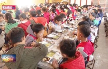 Kiểm tra chất lượng bữa ăn của học sinh bán trú vùng cao