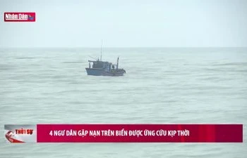 4 ngư dân gặp nạn trên biển được ứng cứu kịp thời
