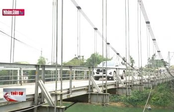 Cầu treo sông Giăng xuống cấp trầm trọng