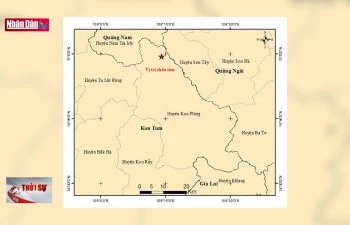 Kon Tum xảy ra 7 trận động đất trong ngày 16/3