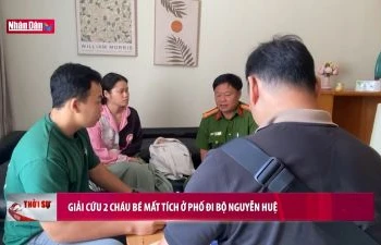 Giải cứu 2 cháu bé mất tích tại phố đi bộ Nguyễn Huệ