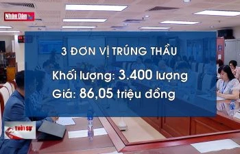 Đấu giá thành công 3.400 lượng vàng với giá 86,05 triệu đồng/lượng