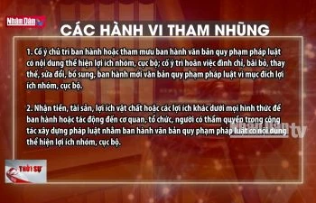 11 nhóm hành vi tham nhũng, tiêu cực trong xây dựng pháp luật