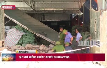 Sập nhà xưởng khiến 3 người thương vong