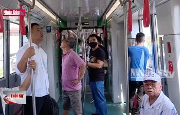 Tuần đầu vận hành, tàu Metro Nhổn - ga Hà Nội đón gần 400.000 lượt khách