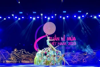 Tiết mục chào mừng Tuần lễ Múa Việt Nam 2023.