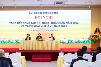 Hội nghị Tổng kết công tác đối ngoại nhân dân năm 2022, triển khai nhiệm vụ năm 2023. (Ảnh: cand.com.vn)