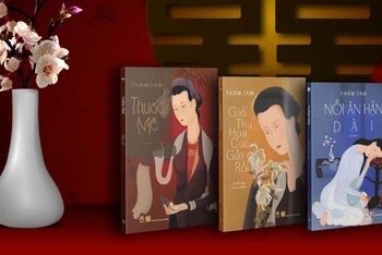 Bộ sách mới được công bố của nhà văn Thâm Tâm với minh hoạ đẹp của hoạ sĩ Trí Nguyễn (Kris Nguyen) (Ảnh: MINH ĐỨC)