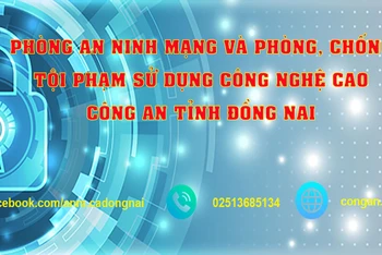 Trang facebook của Phòng An ninh mạng và phòng, chống tội phạm sử dụng công nghệ cao Công an tỉnh Đồng Nai.