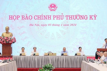 Họp báo Chính phủ thường kỳ. (Ảnh: VGP)