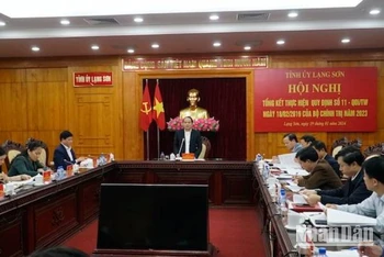 Tỉnh ủy Lạng Sơn thực hiện giao ban thực hiện Quy định số 11-QĐi/TW của Bộ Chính trị.