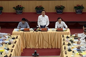 Phó Thủ tướng Trần Hồng Hà phát biểu tại buổi làm việc