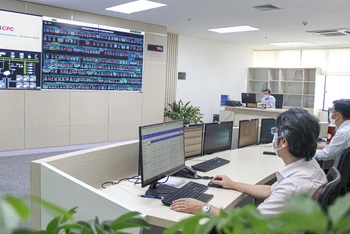 Trung tâm điều hành lưới điện phân phối của EVNCPC.