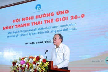 Tổng Cục trưởng Nguyễn Doãn Tú phát biểu tại hội nghị. 