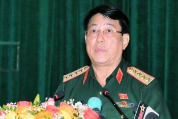 Đại tướng Lương Cường phát biểu tại hội nghị tiếp xúc cử tri.