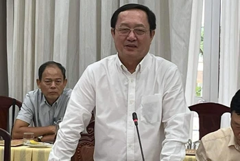 Bộ trưởng Khoa học và Công nghệ Huỳnh Thành Đạt phát biểu tại buổi làm việc với Thành ủy, UBND thành phố Cần Thơ.