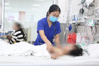 Bệnh nhi điều trị tại Bệnh viện Sản Nhi tỉnh Phú Thọ.