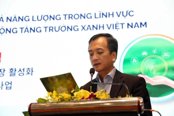 Ông Trịnh Quốc Vũ, Phó Vụ trưởng Vụ Tiết kiệm năng lượng và Phát triển bền vững, Bộ Công thương phát biểu.