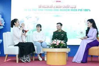 Chị Nguyễn Thị Yến chia sẻ niềm hạnh phúc khi đón con yêu nhờ gói hỗ trợ 100% chi phí thực hiện IVF năm 2021.