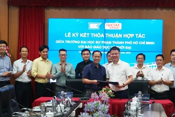 Báo Giáo dục và Thời đại ký thỏa thuận hợp tác với Trường Đại học Sư phạm TP Hồ Chí Minh