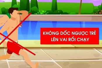 Vác dốc ngược nạn nhân đuối nước xuống là cách sơ cứu chưa phù hợp. (Ảnh: VTV.vn)