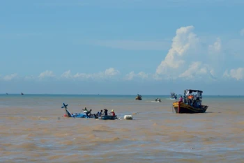 Một tàu cá bị chìm. (Ảnh minh họa)