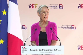 Thủ tướng Élisabeth Borne bảo đảm rằng các hộ gia đình ở Pháp sẽ không bị ảnh hưởng bởi việc cắt giảm khí đốt. (Ảnh: Franceinfo)