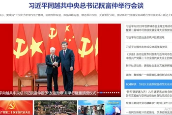 Báo chí Trung Quốc đưa tin đậm nét các hoạt động của Tổng Bí thư Nguyễn Phú Trọng 