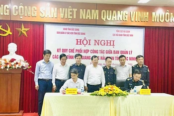 Lễ ký kết Quy chế phối hợp công tác giữa Cục Hải quan tỉnh Bắc Ninh và Ban Quản lý các khu công nghiệp tỉnh Bắc Giang.