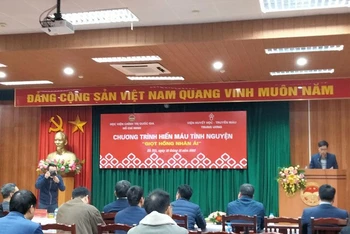 Học viện Chính trị quốc gia Hồ Chí Minh tổ chức hiến máu nhân đạo