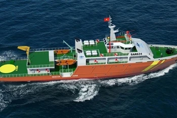 Hình ảnh mô phỏng “siêu tàu” cứu nạn chuyên dụng đóng mới, khai thác từ năm 2024.