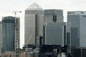 Trung tâm tài chính London. (Ảnh: AFP/TTXVN)