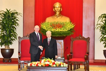 Tổng Bí thư Nguyễn Phú Trọng tiếp Toàn quyền Australia David Hurley nhân chuyến thăm cấp Nhà nước tới Việt Nam.