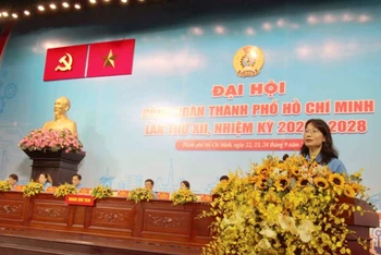 Đại hội Công đoàn Thành phố Hồ Chí Minh nhiệm kỳ 2023-2028. (Ảnh: THẾ ANH)
